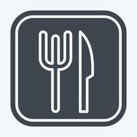 Icon Restaurant. related to Public symbol. glyph style. design editable vector