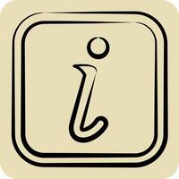 Icon Information. related to Public symbol. hand drawn style. design editable vector