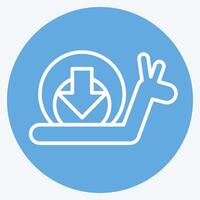 Icon Slow. related to Speed symbol. blue eyes style. design editable vector