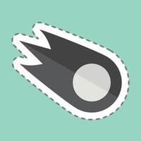 Sticker line cut Comet. related to Speed symbol. design editable vector