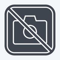 Icon No Photo. related to Public symbol. glyph style. design editable vector