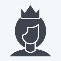 Icon Queen. related to Women symbol. glyph style. design editable vector