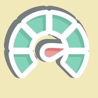 Sticker Gauge. related to Speed symbol. design editable vector