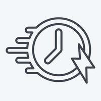 Icon Velocity. related to Speed symbol. line style. design editable vector