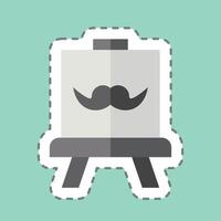 Sticker line cut Circular. related to Hobbies symbol. design editable vector