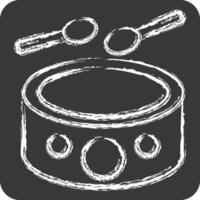 Icon Drumbeat. related to Hobbies symbol. chalk Style. design editable vector