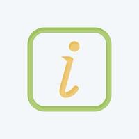 Icon Information. related to Public symbol. flat style. design editable vector