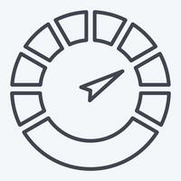 Icon Speedometer. related to Speed symbol. line style. design editable vector