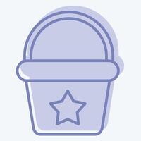 Icon Bucket. related to Kindergarten symbol. two tone style. design editable vector