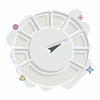Icon Speedometer. related to Speed symbol. comic style. design editable vector