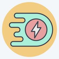 Icon Boost. related to Speed symbol. color mate style. design editable vector
