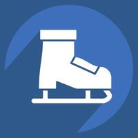 Icon Roller Skates. related to Hobbies symbol. long shadow style. design editable vector