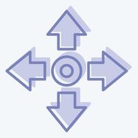 Icon Movement. related to Speed symbol. two tone style. design editable vector