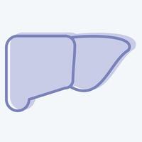 Icon Liver. related to Healthcare symbol. two tone style. design editable vector