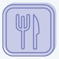 Icon Restaurant. related to Public symbol. two tone style. design editable vector