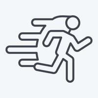 Icon Run. related to Speed symbol. line style. design editable vector
