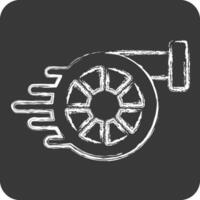 Icon Turbo. related to Speed symbol. chalk Style. design editable vector