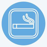 Icon Smoking Area. related to Public symbol. blue eyes style. design editable vector