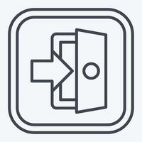 Icon Exit. related to Public symbol. line style. design editable vector
