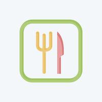 Icon Restaurant. related to Public symbol. flat style. design editableIcon Restaurant. related to Public symbol. flat style. design editable vector