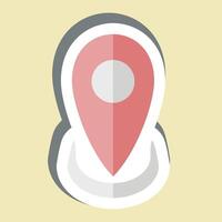 Sticker Location. related to Healthcare symbol. design editable vector