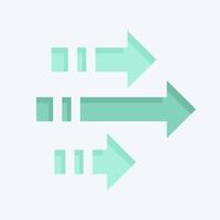 Icon Arrows. related to Speed symbol. flat style. design editable vector