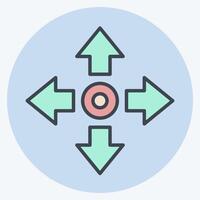 Icon Movement. related to Speed symbol. color mate style. design editable vector