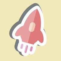 Sticker Rocket. related to Speed symbol. design editable vector