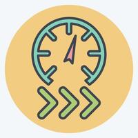 Icon Rapid. related to Speed symbol. color mate style. design editable vector