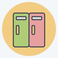 Icon Lockers. related to Kindergarten symbol. color mate style. design editable vector