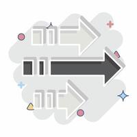 Icon Arrows. related to Speed symbol. comic style. design editable vector