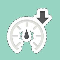 Sticker line cut Accelerate. related to Speed symbol. design editable vector