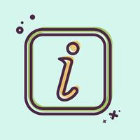 Icon Information. related to Public symbol. MBE style. design editable vector