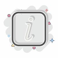 Icon Information. related to Public symbol. comic style. design editable vector