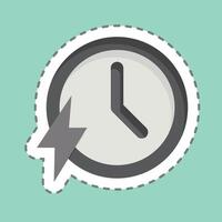 Sticker line cut Fast. related to Speed symbol. design editable vector