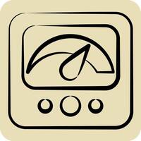 Icon Measure. related to Speed symbol. hand drawn style. design editable vector