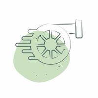 Icon Turbo. related to Speed symbol. Color Spot Style. design editable vector