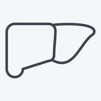 Icon Liver. related to Healthcare symbol. line style. design editable vector