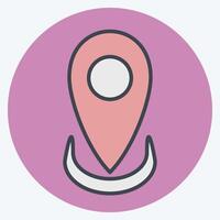 Icon Location. related to Healthcare symbol. color mate style. design editable vector