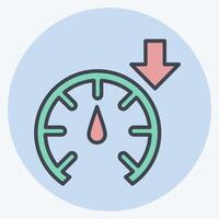 Icon Accelerate. related to Speed symbol. color mate style. design editable vector