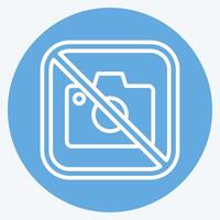 Icon No Photo. related to Public symbol. blue eyes style. design editable vector