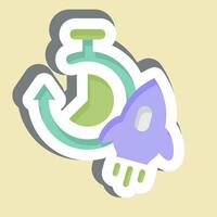 Sticker Productivity. related to Speed symbol. design editable vector