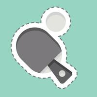 Sticker line cut Table Tenis. related to Hobbies symbol. design editable vector