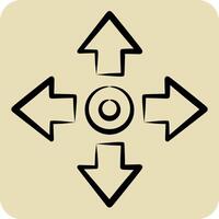 Icon Movement. related to Speed symbol. hand drawn style. design editable vector