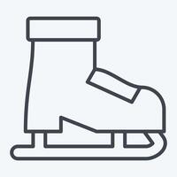Icon Roller Skates. related to Hobbies symbol. line style. design editable vector