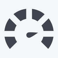 Icon Gauge. related to Speed symbol. glyph style. design editable vector