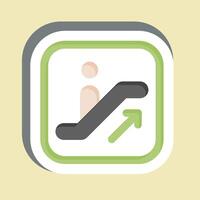Sticker Escalator. related to Public symbol. design editable vector