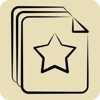 Icon Color Papers. related to Kindergarten symbol. hand drawn style. design editable vector