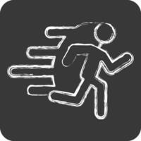 Icon Run. related to Speed symbol. chalk Style. design editable vector
