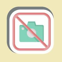Sticker No Photo. related to Public symbol. design editable vector